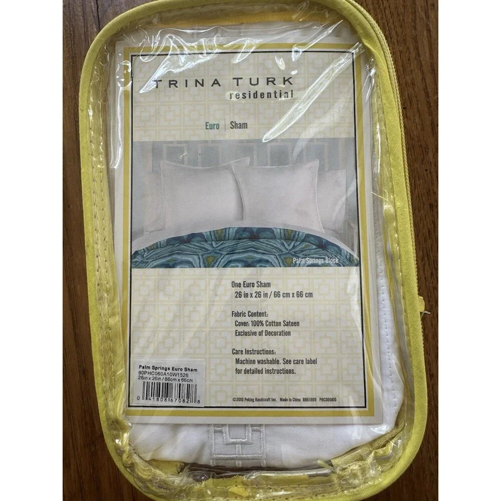 New Trina Turk Palm Springs White Eurosham